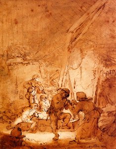Dans Eden Çiftçiler by Adriaen Jansz. van Ostade